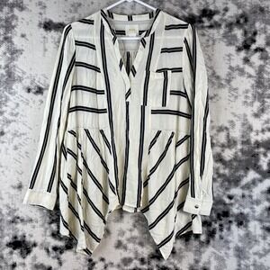 Maeve‎ Lainey Blouse Women's Size 4 Striped Rayon Comfort Casual